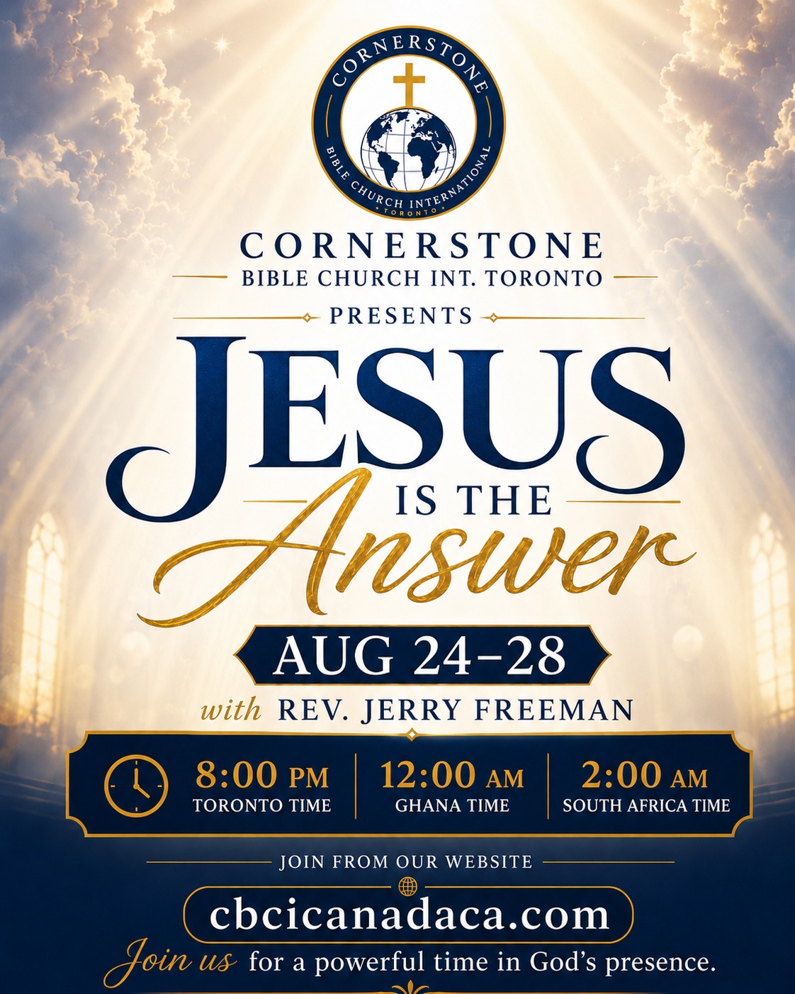 Jesus Is the Answer Revival Meeting Flyer